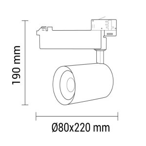 LED COB 3Ph. Schienenstrahler 25W weiß neutralweiß