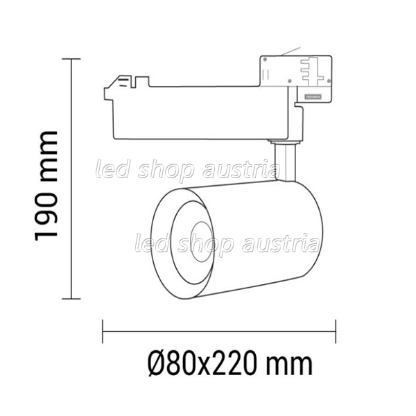 LED COB 3Ph. Schienenstrahler 25W weiß neutralweiß