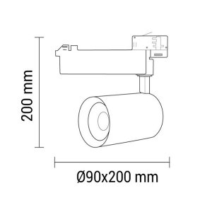 LED COB 3Ph. Schienenstrahler 35W weiß neutralweiß