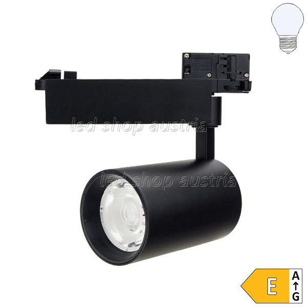 LED COB 3Ph. Schienenstrahler 35W schwarz kaltweiß - zum Schließen ins Bild klicken