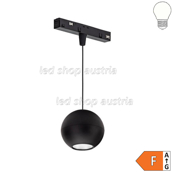 10W LED Pendelleuchte für 48V Stromschiene Magnetic Line R20 & R35 schwarz neutralweiß