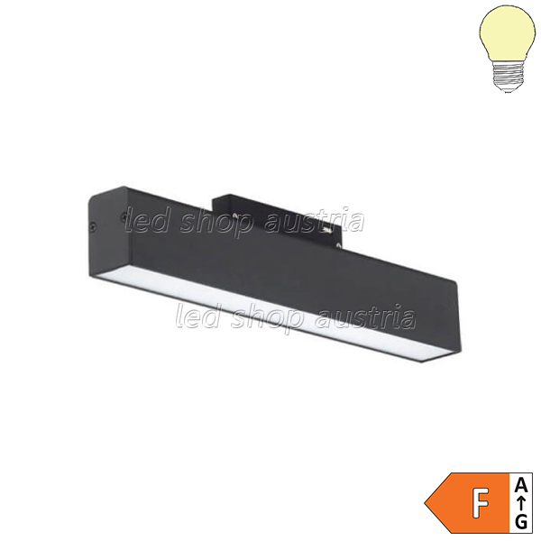 12W LED Leuchte 30cm für 48V Stromschiene Magnetic Line R35 schwarz warmweiß