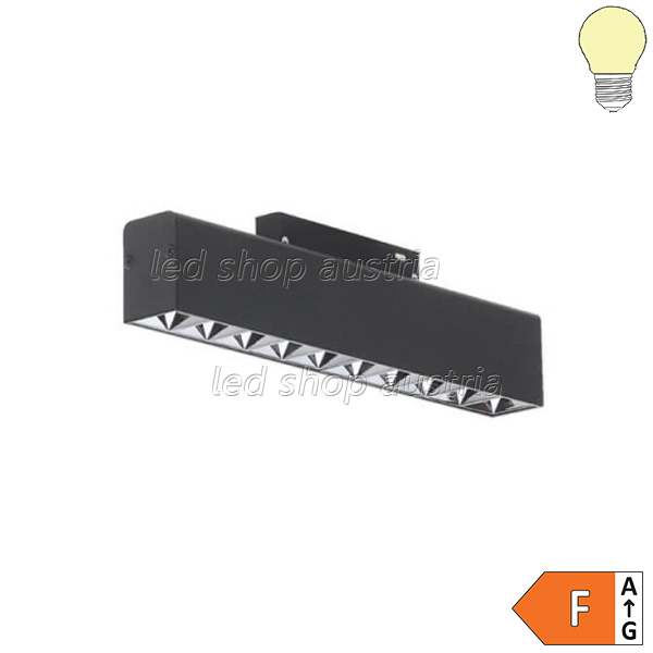 20W LED Strahler 10-flammig für 48V Stromschiene Magnetic Line R35 schwarz warmweiß