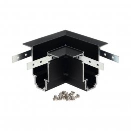 Eckstück Einbau für 48V Stromschiene Magnetic Line R35 schwarz