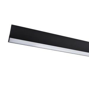 40W LED Linearleuchte Slim mit Abhängung schwarz kaltweiß