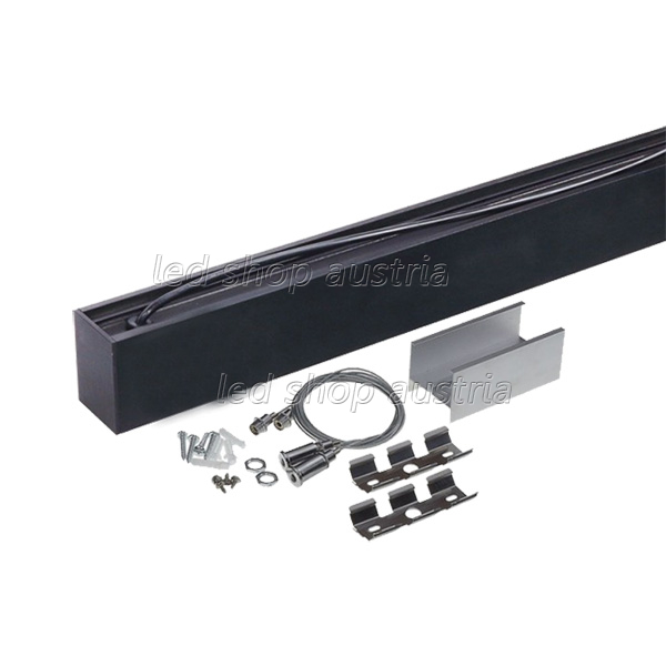 40W LED Linearleuchte Slim Direktmontage oder mit Abhängung schwarz neutralweiß