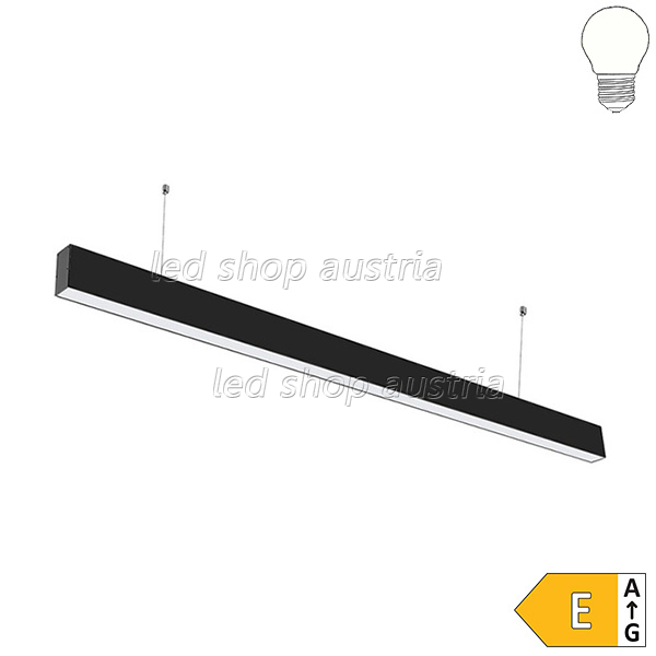 40W LED Linearleuchte Slim Direktmontage oder mit Abhängung schwarz neutralweiß