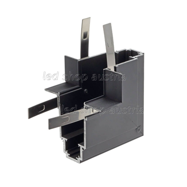 Eckstück Einbau vertikal für 48V Stromschiene Magnetic Line R35 schwarz