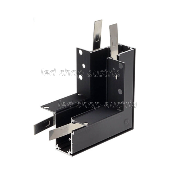 Eckstück Einbau vertikal für 48V Stromschiene Magnetic Line R20 schwarz