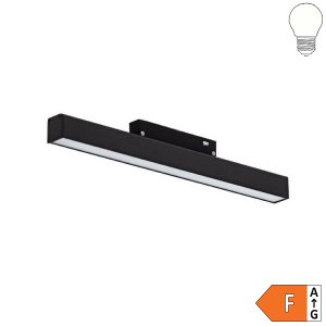 10W LED Leuchte 30cm für 48V Stromschiene Magnetic Line R20 schwarz neutralweiß