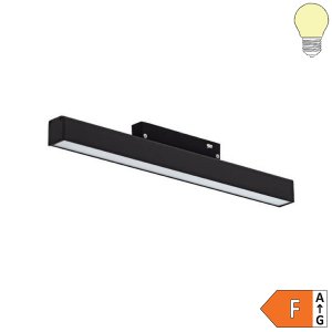 10W LED Leuchte 30cm für 48V Stromschiene Magnetic Line R20 schwarz warmweiß