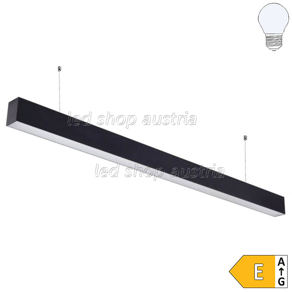 40W LED Linearleuchte Slim Professional mit Abhängung schwarz kaltweiß
