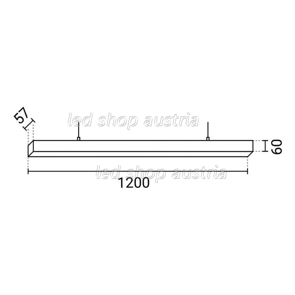 LED Linearleuchte mit Abhängung 40W V2 schwarz neutralweiß