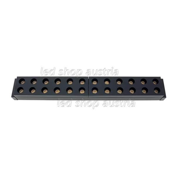 10W LED Strahler 24-flammig für 48V Stromschiene Mini Magnetic Line schwarz neutralweiß