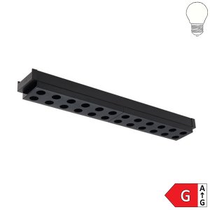 10W LED Strahler 24-flammig für 48V Stromschiene Mini Magnetic Line schwarz neutralweiß