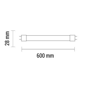 60cm G13/T8 LED SMD Röhre 810lm 9W einseitiger Anschluss kaltweiß