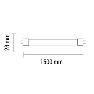 150cm G13/T8 LED SMD Röhre 2000lm 22W einseitiger Anschluss kaltweiß