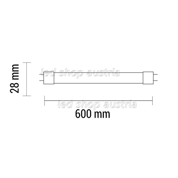 60cm T8 LED SMD Röhre 1000lm 9W einseitiger Anschluss kaltweiß