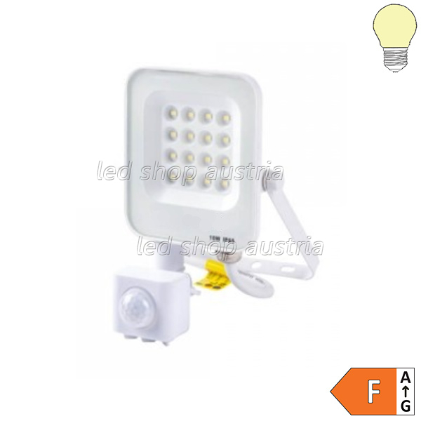 LED SMD Fluter mit Bewegungsmelder 90° weiß 10W warmweiß