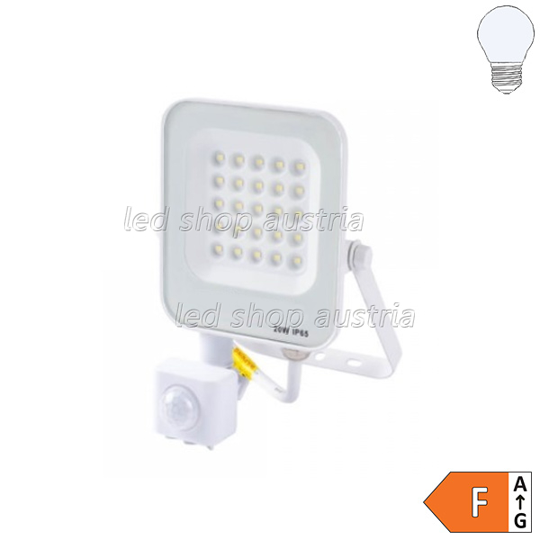 LED SMD Fluter mit Bewegungsmelder 90° weiß 20W kaltweiß