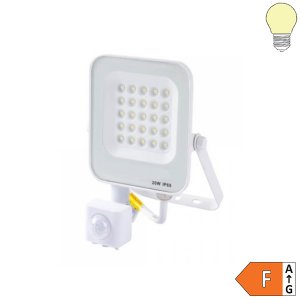 LED SMD Fluter mit Bewegungsmelder 90° weiß 20W warmweiß