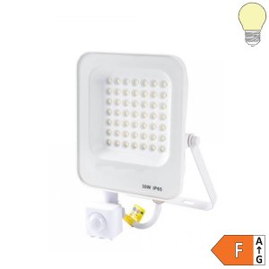 LED SMD Fluter mit Bewegungsmelder 90° weiß 30W warmweiß