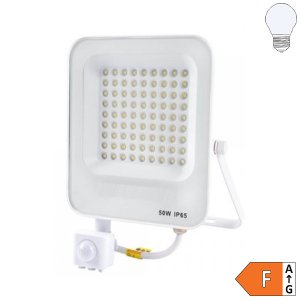 LED SMD Fluter mit Bewegungsmelder 90° weiß 50W kaltweiß