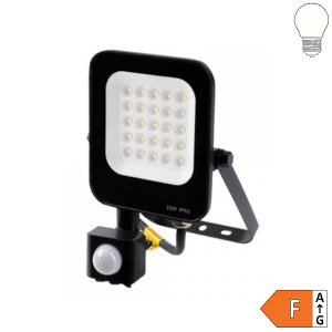 LED SMD Fluter mit Bewegungsmelder 90° schwarz 20W neutralweiß