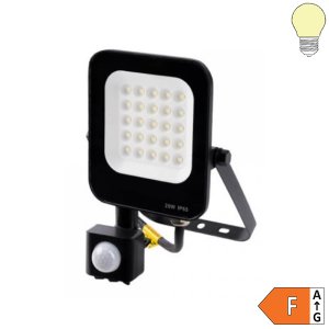 LED SMD Fluter mit Bewegungsmelder 90° schwarz 20W warmweiß