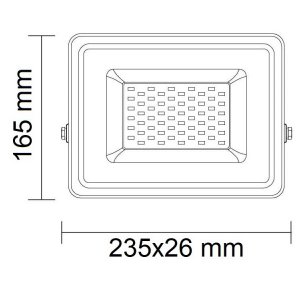 LED Fluter SMD SLIM Professional weiß 50W warmweiß
