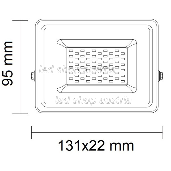 LED Fluter SMD SLIM Professional schwarz 10W neutralweiß