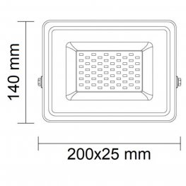 LED Fluter SMD SLIM Professional schwarz 30W kaltweiß