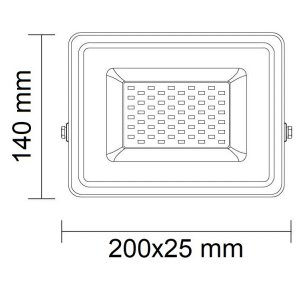 LED Fluter SMD SLIM Professional schwarz 30W kaltweiß