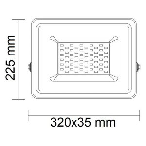 LED Fluter SMD SLIM Professional schwarz 100W warmweiß