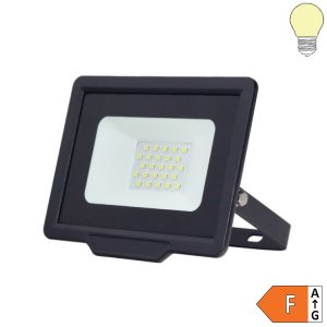 LED SMD Fluter Diskont schwarz 20W warmweiß