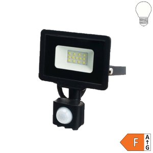 Outdoor SMD LED Fluter 10W schwarz mit PIR Sensor neutralweiß