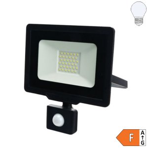 Outdoor SMD LED Fluter 30W schwarz mit PIR Sensor kaltweiß