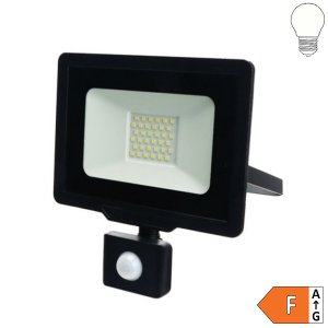 Outdoor SMD LED Fluter 30W schwarz mit PIR Sensor neutralweiß