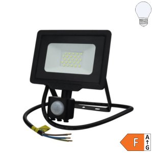 Outdoor SMD LED Fluter 20W schwarz mit PIR Sensor V2 kaltweiß