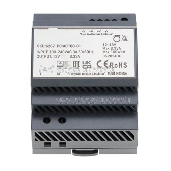 DIN-Hutschienen Netzteil - 12V 100W DC