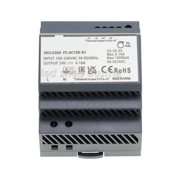 (Bild für) 100W 24V DC DIN-Hutschienen Netzteil Slim