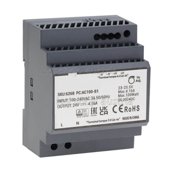 (Bild für) 100W 24V DC DIN-Hutschienen Netzteil Slim