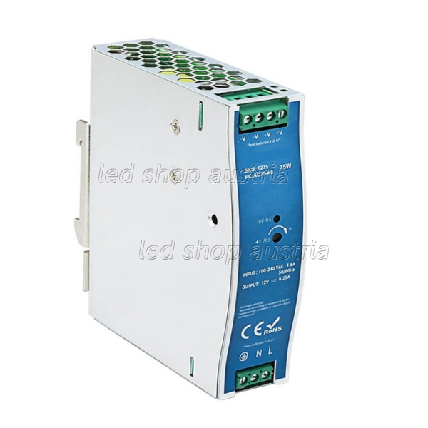 (Bild für) DIN-Hutschienen Netzteil - 12V 75W DC