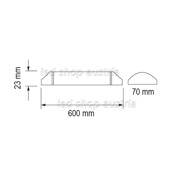 LED Unterschrank-Arbeitsleuchte 60cm 20W warmweiß