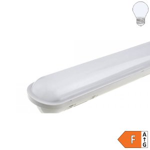 LED Wannenleuchte 150cm IP65 Slim 55W kaltweiß mit Notlichteinsatz