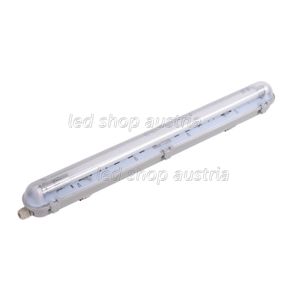 SET: LED Feuchtraum Wannenleuchte 1-fach inkl. LED Röhre 60cm neutralweiß