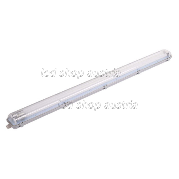 SET: LED Feuchtraum Wannenleuchte 2-fach inkl. 2x LED Röhre 120cm kaltweiß