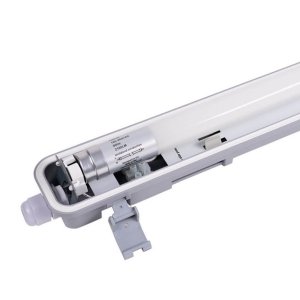 SET: LED Feuchtraum Wannenleuchte 1-fach inkl. LED Röhre 150cm kaltweiß