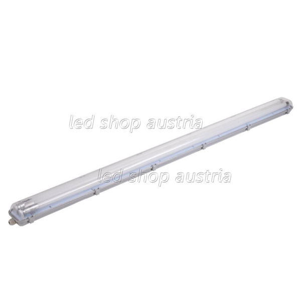 SET: LED Feuchtraum Wannenleuchte 2-fach inkl. 2x LED Röhre 150cm kaltweiß