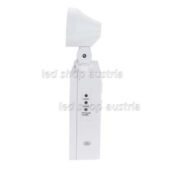 LED Notleuchte 2-flammig 3.6V 1800mAh mit Selbsttest kaltweiß